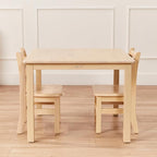 ECR4Kids 30in Square Hardwood Table with 22in Legs, Kids Furniture, Antique White