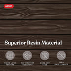 Keter Solana 70 Gallon Storage Bench Deck Box for Patio Furniture, Front Porch Decor and Outdoor Seating – Perfect to Store Garden Tools, Brown/Brown