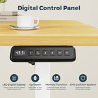 One-Piece Standing Desk 47 x 24 Inches, Small Adjustable Height Desk， Electric Sit Stand Desks Home Office Computer Workstation, Maple