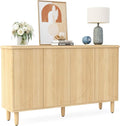 Tribesigns Buffet Cabinet Sideboard with Storage, Large Storage Cabinet Sideboard Buffet Table with Doors for Living Room Kitchen Dining Room (Light Brown)