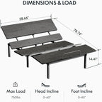 FLEXISPOT Adjustable Bed Frame Base Queen, Head and Foot Incline, Zero Gravity, One-Touch Flat, 2 Memory Settings, Wireless Remote, Flashlight, Whisper Quiet Durable Motor, Mattress Holder, S2E-PRO