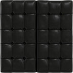 SIMPLIHOME Mariah 36 inch Wide Contemporary Rectangle Lift Top Table Storage Ottoman in Midnight Black PU Black faux leather, Assembled, For the Living Room, Entryway and Family Room