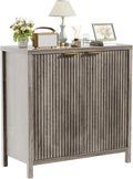 Sideboard Buffet Cabinet, 31" Storage Cabinet with 2 Doors and Adjustable Shelves, Sideboard Console for Dinning Room, Kitchen and Living Room - Grey