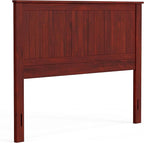 Glenwillow Home Wainscott Wood Panel Headboard in Cherry - Queen Size