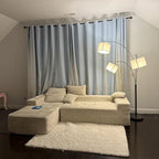 Kingdura 105.5'' Cloud Sectional Couch with L-Shape Chaise, Beige Modern Modular Sofa with Deep Seat, Corduroy Fabric, No Assembly Required, Upholstered Couches for Living Room Bedroom