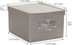 Household Essentials Large Fabric Storage Bins 2 Pack, Gray