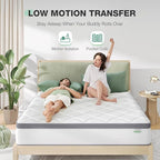 Novilla Full Mattress 10 Inch, Hybrid Full Mattress in a Box, Pocket Innerspring Pillow Top Mattresses for Motion Isolation, Mattresses Full Size Bed for Pressure & Pain Relief, Medium Firm Feel