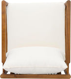 Christopher Knight Home Veera Set of 2 Acacia Wood Lounge Chair Outdoor with Rope Accent, Accent Chair with Water-Repellent Cushions, Comfy Chairs for Garden/Backyard, Patio Furniture, Teak + Cream