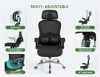 Ergonomic Office Chair: 400LBS Computer Desk Chair Comfy-Black Big and Tall Office Chair with Lumbar Support & Headrest-Gaming Chairs for Adults-Executive Office Rolling Chairs for Home Work