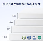 Queen Mattress 6 Inch Green Tea Memory Foam Mattress for Cool Sleep & Pressure Relief, Medium Firm Feel,Fiberglass Free, Bed in a Box, Removable Washable Cover, CertiPUR-US Certified