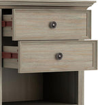 SIMPLIHOME Amherst SOLID WOOD 24 Inch Wide Traditional Bedside Nightstand Table in Distressed Grey, For the Living Room and Bedroom