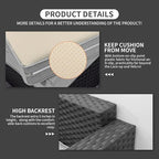 Rattaner 5-Piece Patio Furniture Sofa Set Outdoor Wicker Sectional Couch with Storage Table Non-Slip Cushions Furniture Covers, Grey