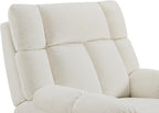 CHITA Oversized Power Recliner Chair with Bluetooth Speakers for Adults, Lay Flat Recliner with Power Lumbar Support, Manual Winged Headrest and USB & Type-C Charging Ports, Cream