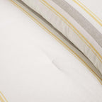 Lush Decor Farmhouse Stripe Reversible Cotton Comforter Set, 3 Piece Set, King, Yellow & Gray - Cozy Farmhouse Bedding Set - Rustic Decor - Striped Comforter - Modern Farmhouse Bedroom Decor