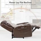 Watson & Whitely Genuine Leather Power Recliner Chairs for Adults, Lay Flat Recliner with Power Headrest, USB Ports and Cup Holders, Electric Reclining Sofa for Living Room, Bedroom, Dark Brown