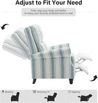 Recliner Chair, Modern Pushback Armchair with Adjustable Backrest & Footrest for Bedroom, Living Room