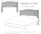 Velvet Upholstered Headboard King/Cal King Size Latest Model Wall Mount, Bed Frame Mount, Featuring High-Density Sponge Padding, Luxury Texture Easy Assembly and Style-Light Gray
