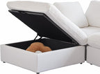 WJShome Ottoman, Modular Sectional Sofa,Down Filled Sofa Couch for Modern Living Room Sofa Sets for Office House-White