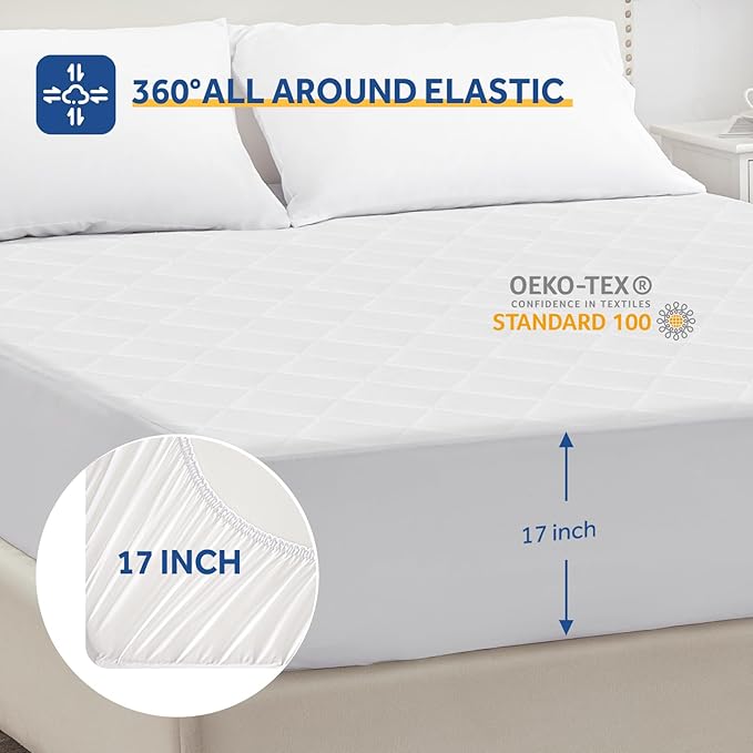 Sealy Heated Mattress Pad Queen Size Single Control for 2 Zones, 9 Heated Settings & 1-9 Hours Auto Shut Off, Luxury Quilted Bed Warmer with ETL Certified, Soft Extra-Cozy Fabric