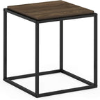Furinno Moretti Cube Modern Stackable End Table Shelf, Columbia Walnut