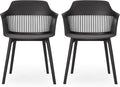 Christopher Knight Home Polypropylene Ladonna Outdoor Dining Chair (Set of 2), Black
