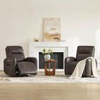 CHITA Power Recliner Chair, Faux Leather Swivel Glider for Adults, Electric Nursery Rocking Chair with USB & Type-C Charging for Living Room, Bedroom, Chocolate Brown
