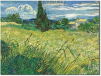 Wieco Art Abstract Large Canvas Wall Art Prints Green Field 1889 by Van Gogh Famous Oil Paintings Reproduction Artwork Stretched Landscape Picture for Home Decor Office Decoration