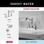 Delta 79710 Cassidy 18-in Glass Shelf with Towel Bar in Polished Chrome