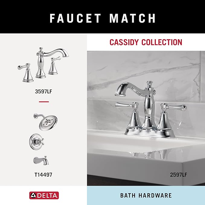 Delta 79710 Cassidy 18-in Glass Shelf with Towel Bar in Polished Chrome