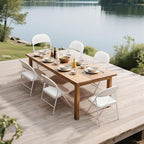 24 Pack White Folding Chairs with Padded Cushion for Outside, Portable Stackable Commercial Metal Foldable Chairs with Steel Frame for Home Events Office Wedding Party, 350lbs Capacity