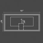 72 x 32 Inch LED Mirror for Bathroom with Front and Backlit,Large Lighted Bathrooom Mirrors for Wall,3 Colors Stepless Dimming Bathrooom Vanity Mirror LED Lights, Anti-Fog, Memory
