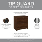 Bush Furniture Cabot 2 Drawer Lateral File Cabinet in Modern Walnut, Home Office Chest for Letter, Legal, and A4-size Document Storage
