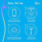 GE Cync Reveal HD+ Smart LED Recessed Downlight Fixture, Color Changing LED Light, Works with Alexa and Google Home, Matter Compatible, Ceiling Light Fixture, 6 Inch (3 Pack)