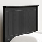 Glenwillow Home Wainscott Wood Panel Headboard in Black - King Size