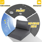 AAAAAcessories Outdoor Deep Seat Cushions, Waterproof, Fade-Resistant Patio Furniture Replacement Cushions, 25.5" x 25.5" x 5" + 25.5" x 13.5", Dark Gray
