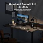 55 x 24 Inch Electric Standing Desk Adjustable Height, Sit Stand Desk, Stand up Desk for Home Office, Computer Workstation (Spliced Desktop,Black)