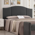 24KF Middle Century Upholstered Foldable California King Size Headboard,Comfortable Boucle Teddy Fabric Headboard King/CA King, 6033-K-Dark Gray