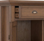 SIMPLIHOME Redmond SOLID WOOD 36 inch Wide Transitional Entryway Storage Cabinet in Rustic Natural Aged Brown for the Living Room, Entryway and Family Room