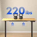 FLEXISPOT E3 Bamboo Dual Motor 60x30 Inch Electric Height Adjustable Standing Desk Whole-Piece Board Sit Stand Up Desk (Black Frame + Bamboo Curved Desktop)