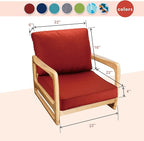 JMGBird Outdoor Chair Cushion Tufted Pillow, Deep Seat Chair Cushion Set 22"x22" Outdoor Cushions for Patio Furniture