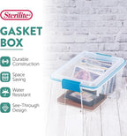 Sterilite 12-Pack Gasket Box, Weather-Resistant Storage Bins with Latching Lids, 12 Quart - Heavy-Duty Organizing Containers for Closet, Bathroom, and Office