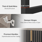 Tribesigns Shoe Cabinet with Doors, Grey 5 Tiers Shoe Storage Cabinet for Entryway, 25 Pairs Wooden Shoe Rack Cabinet, Modern Shoe Organizer Storage for Living Room, Bedroom, Hallway, Closet