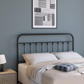 Vintage Metal Headboards, Adjustable Height Iron Frame, Farmhouse Rustic Style, Elegant and Durable Design, Easy Assembly, Universal Fit for Kids & Adults, King Size, Black Finish