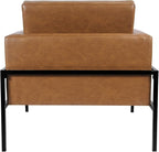 HomePop Modern Metal Frame Accent Chair Home Décor|Accent Chairs for Living Room & Bedroom - Carmel Faux Leather