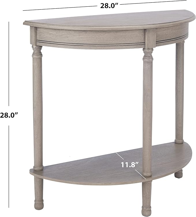 SAFAVIEH Home Collection Tinsley Greige Half Moon Console Table