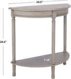 SAFAVIEH Home Collection Tinsley Greige Half Moon Console Table