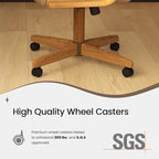 Chromcraft Douglas Set of 4 Classic Swivel Tilt Caster Chairs, Kitchen Chairs (Taupe-Chestnut)
