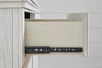 Signature Design by Ashley Robbinsdale Traditional 5 Drawer Chest, Antique White