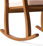 Christopher Knight Home Selma Acacia Rocking Chair with Cushion, Teak Finish