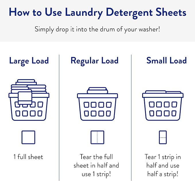 The Clean People Laundry Detergent Sheets - Laundry Soap - Ultra Concentrated, Recyclable Packaging, Stain Fighting - Christmas Morning (96 Count)